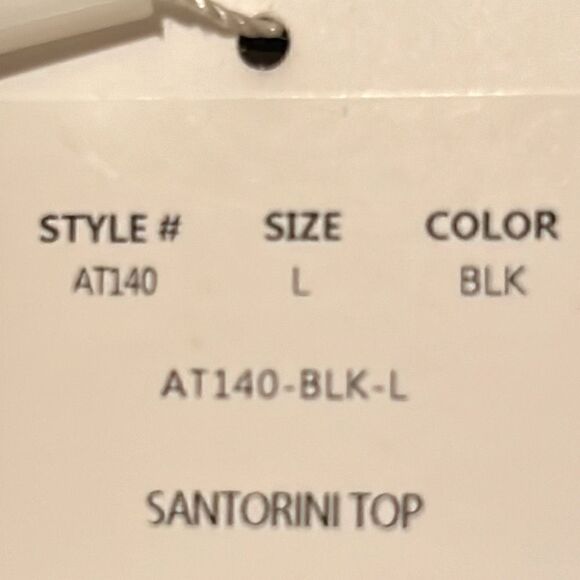 Andie Womens Size Large Santorini Swim Swimwear Bikini Top Black Front Knot NWT - Picture 4 of 6